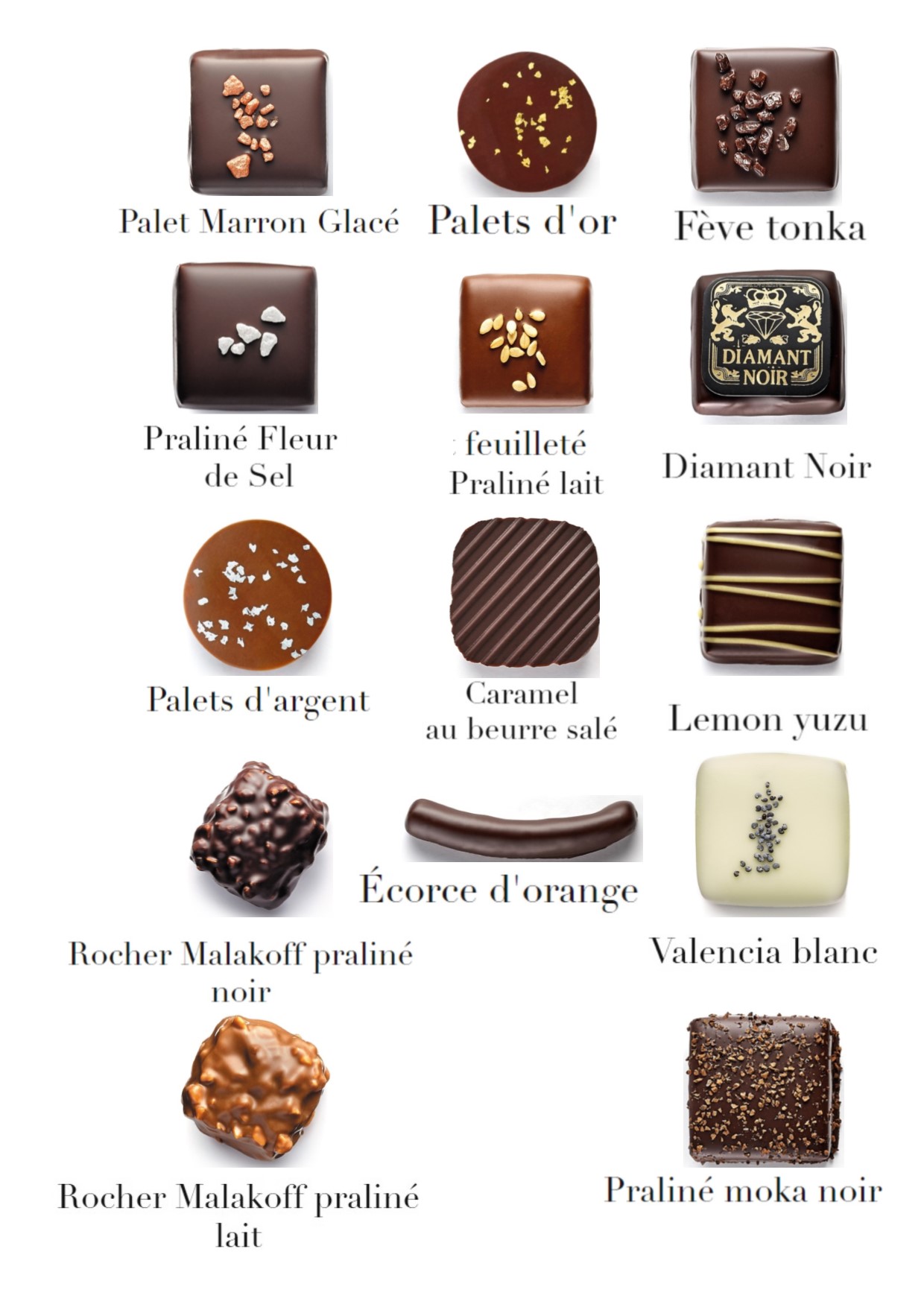 Palet chocolat blanc ingredients
