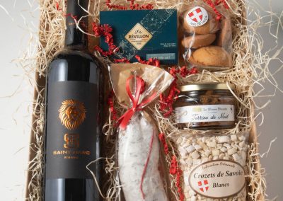 Caves duTour'Billon - Idées cadeaux de Noël Paniers garnis variés ©photo Clichés Toqués